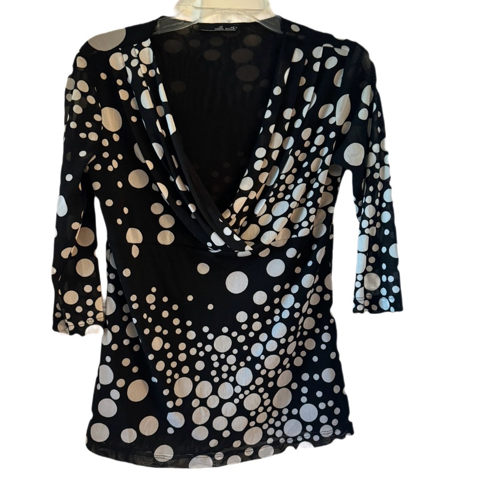 Will Smith Black and White polka Dot blouse.